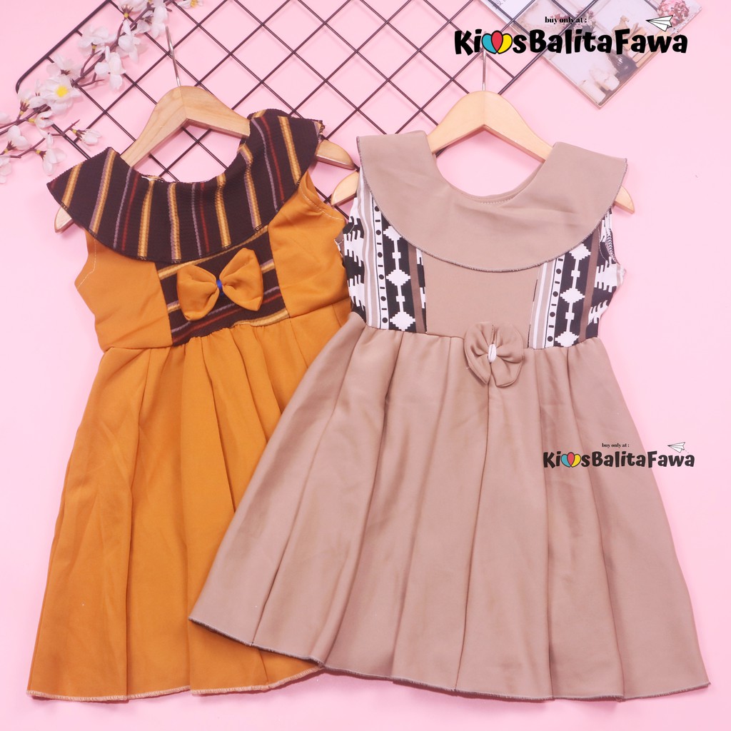 Dress Cantika uk 4-5 Tahun / Dres Yukensi Harian Baju Anak Perempuan Gaun Pesta Balita Cewek Import