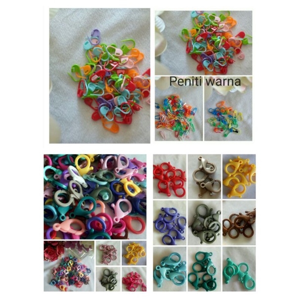 Kokot udang plastik 3*2,8cm,pengait strapmasker warna warni