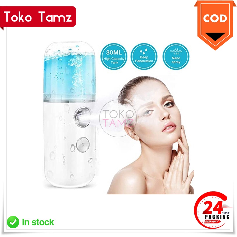 COD MAKASSAR Nano Spray Mist Portable Mini USB Alat Semprot Wajah Sprayer Pelembab Shopee Toko Tamz
