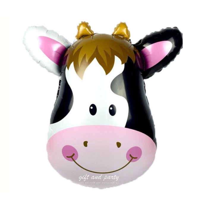 Balon Foil Kepala Sapi / Balon Kepala Sapi / Balon Karakter Sapi/ Balon karakter animal