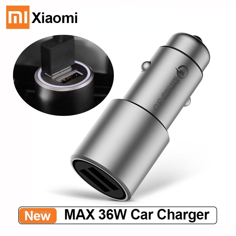 Xiaomi Charger Mobil Dual Port USB-A Fast Charging 36W QC3.0 Untuk Smartphone / Tablet