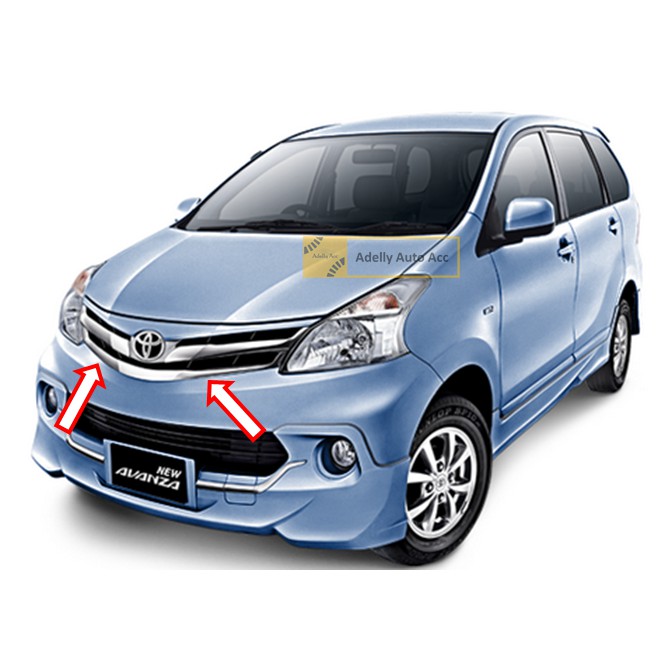 List Grill Depan Full Set (Atas, Bawah, tengah) All New Avanza / All New Xenia - Chrome 3 pcs