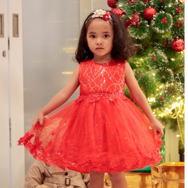 FERGORI Dress Tile Brukat - Dress Anak