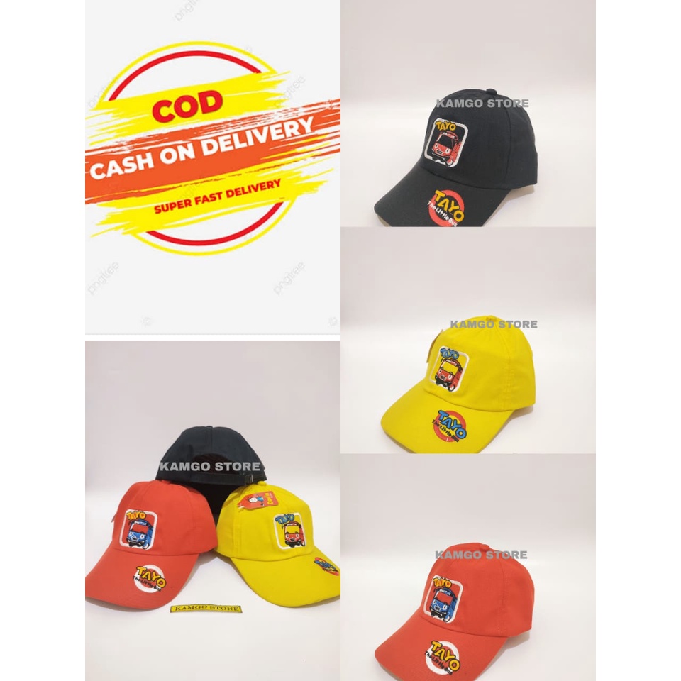 Topi bordir anak tayo topi anak motif tayo topi anak Topi baseball anak