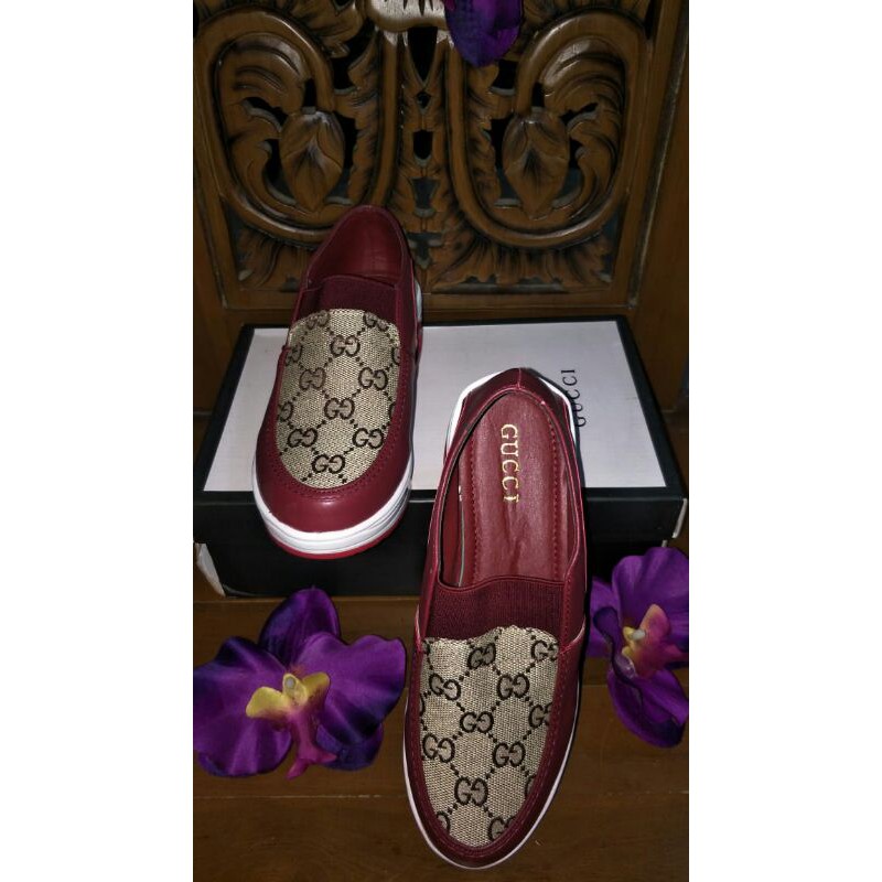 SEPATU WEDGES GUCCI IMPORT