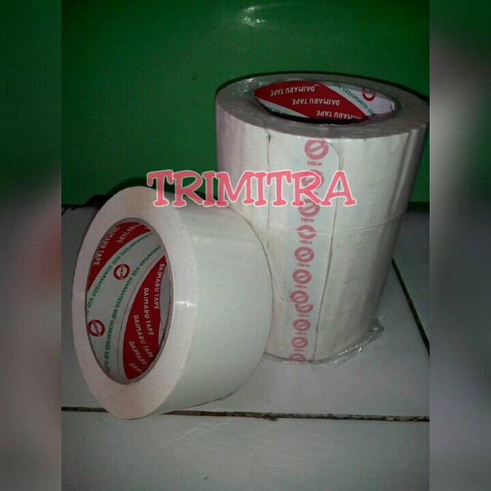 Murah SELOTIP / ISOLASI / LAKBAN DAIMARU WARNA PUTIH PLASTIK OPP 100 METER Trendi