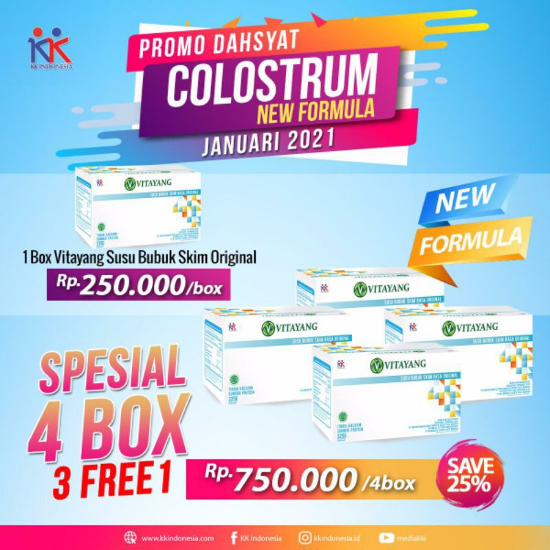 

Vitayang Colostrum Susu Skim Bubuk (PROMO)