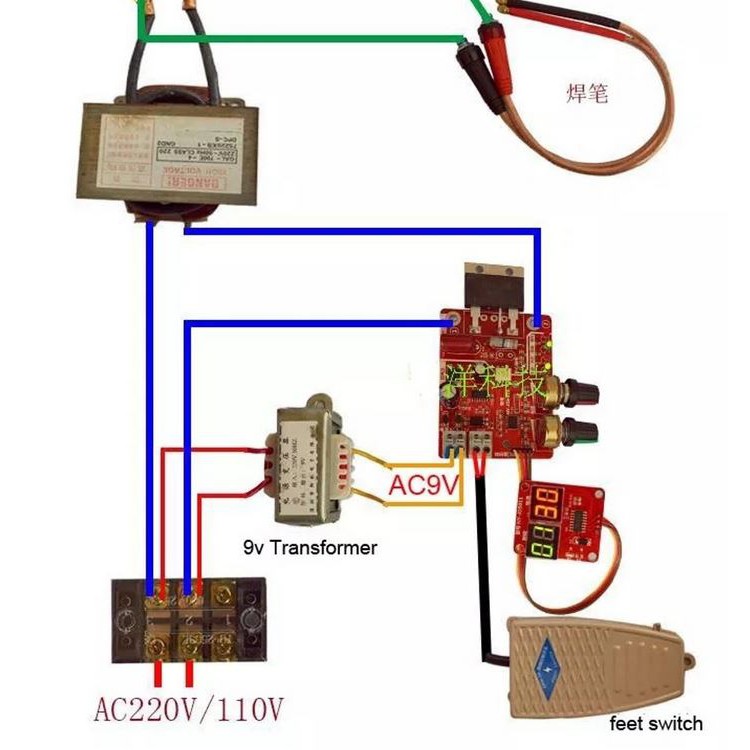 Spot welding 100A Spot Welders control Board 100A Digital display Spot welding time