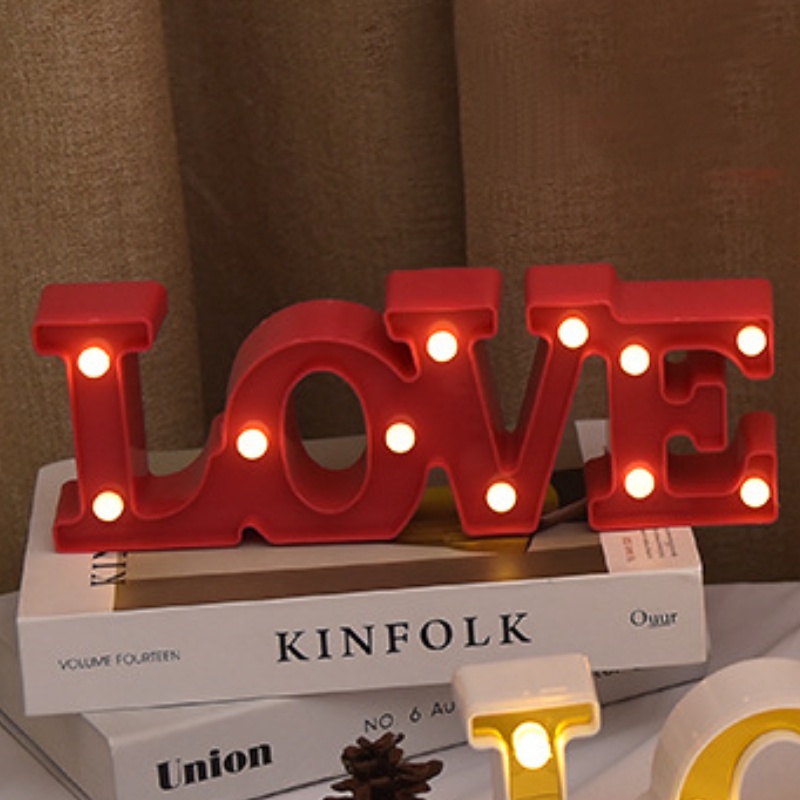 Lampu Led Bentuk Tulisan Love Untuk Dekorasi Rumah / Valentine / Pernikahan / Festival