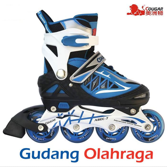 Sepatu Roda (Size L) Inline Skate COUGAR Blue Black