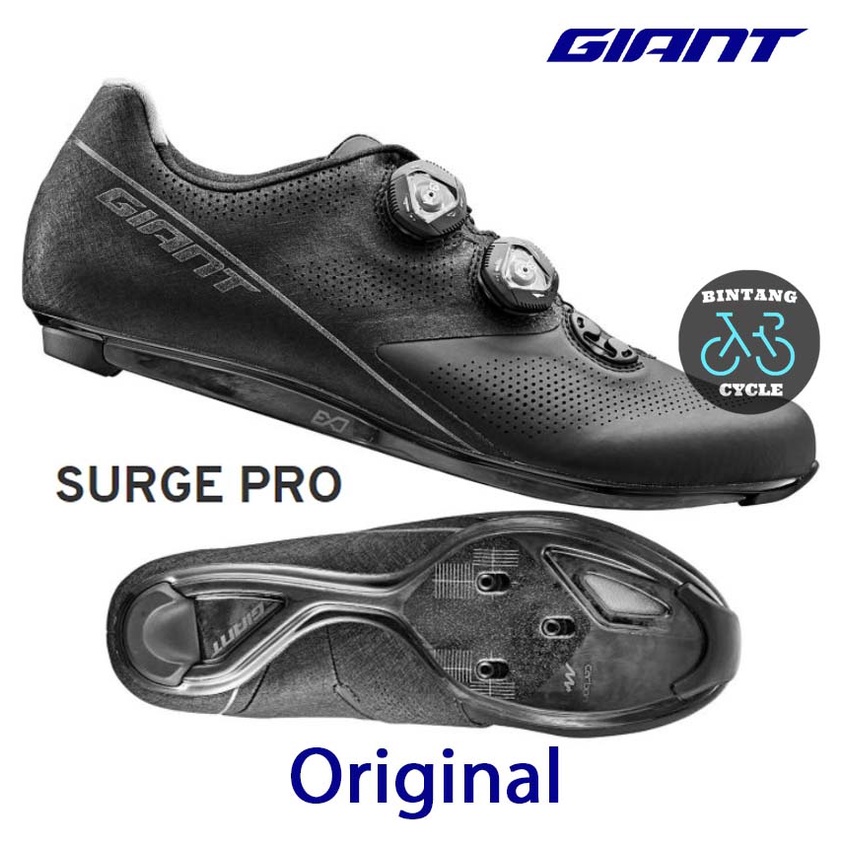 GIANT Shoes Road Surge Pro Black - Sepatu Sepeda Cleat RB Road Bike