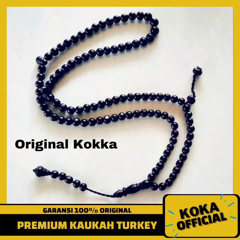 Tasbih Kaokah Kaukah Kokka Original 99 Butir Motif Bulat Tasbeh Kayu Koka Asli by Kokka Official