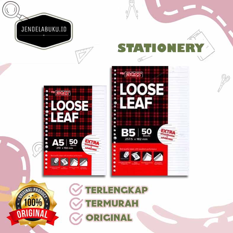 

LOOSE LEAF GARIS ISI 50 6MM BIG BOSS A5/B5