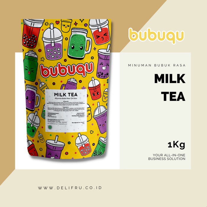 

POWDER DRINK MILK TEA BUBUQU - BUBUK MINUMAN TEH SUSU
