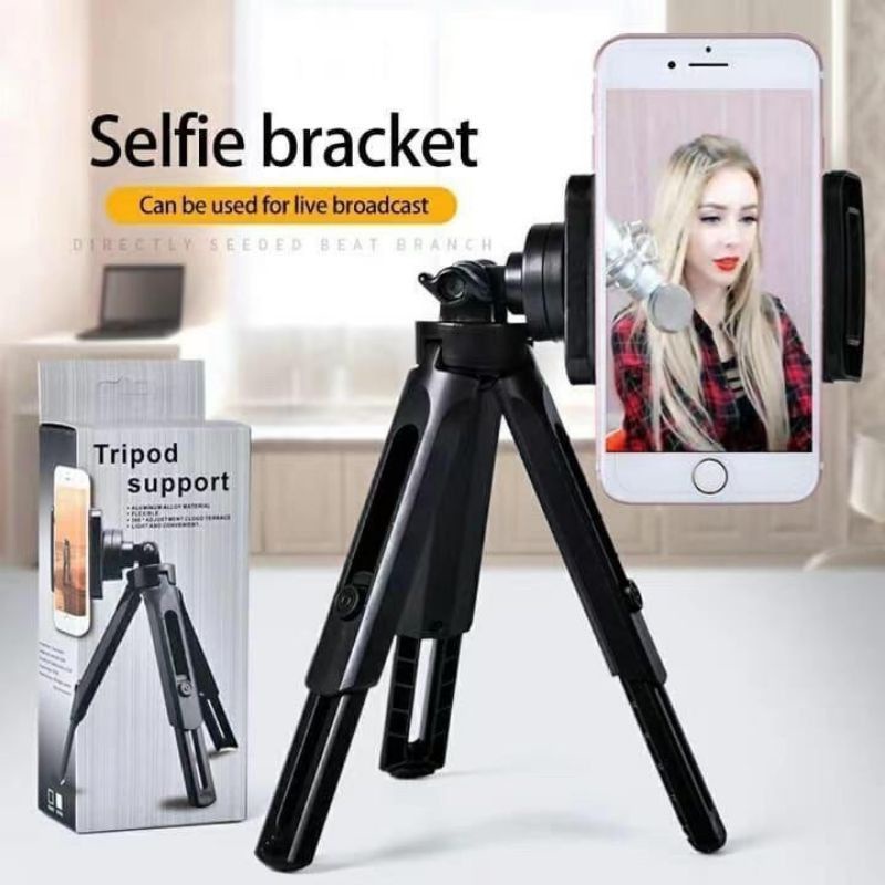 Tripod Mini Selfie Bracket HD30 Dudukan Handphone Anti Slip Tipod Mini Support Universal Phone Holder