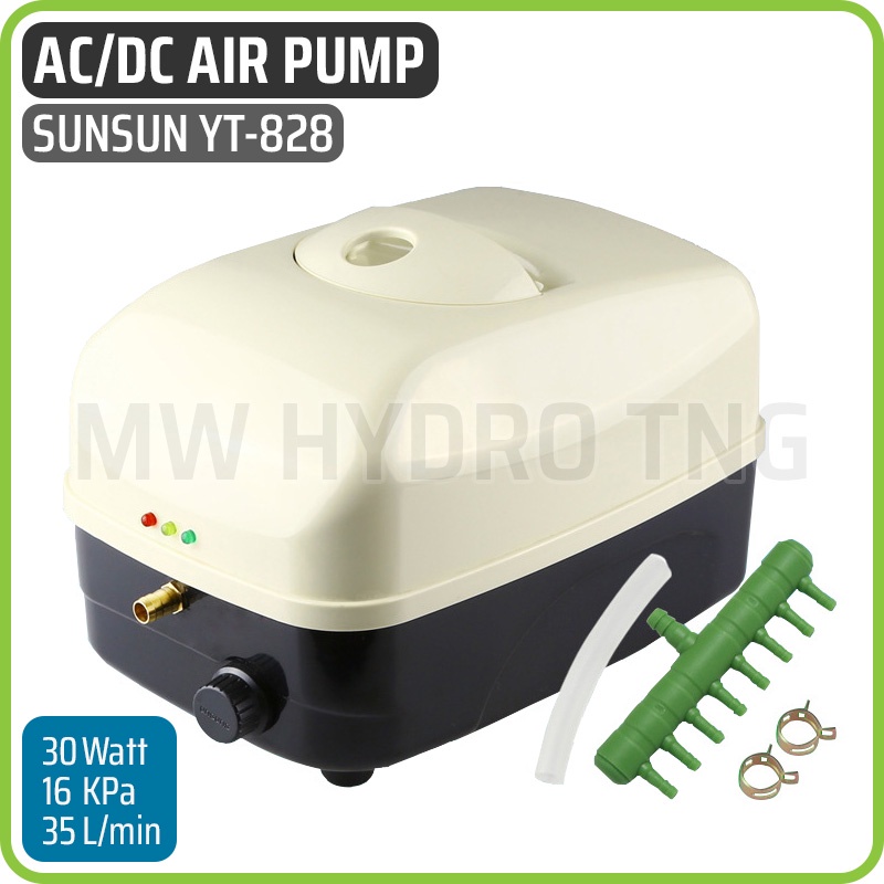 SUNSUN YT-828, AC/DC Aerator / Pompa Angin, AC-DC Air Pump YT828