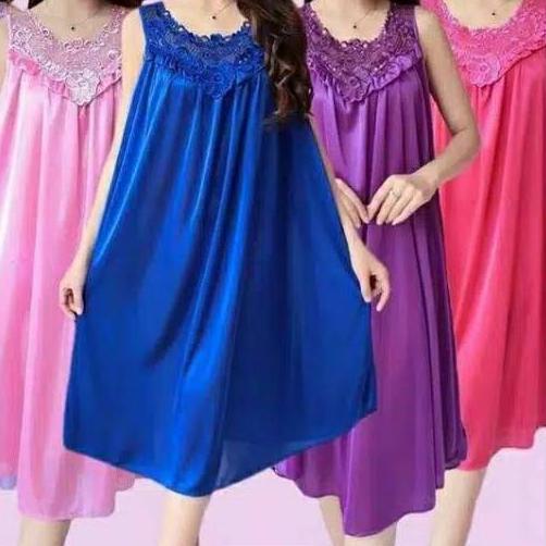 ❋ / GARANSI ORI ☆ Lingerie JUMBO Baju Tidur Sexy Satin LD 120cm ✸