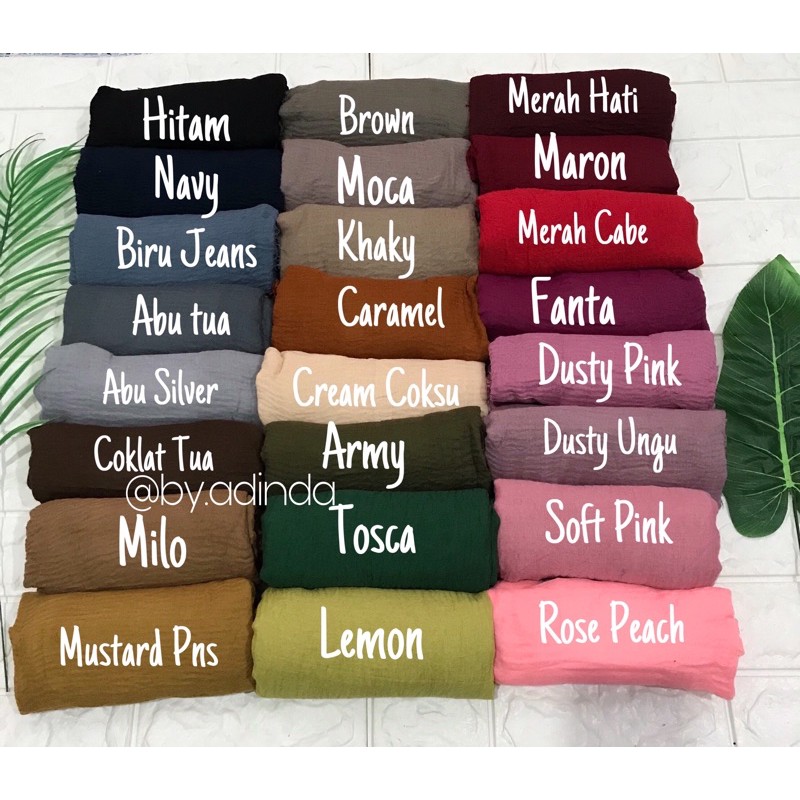 𝐁𝐘 𝐀𝐃𝐈𝐍𝐃𝐀 PASHMINA CRINKLE CRIMP COTTON SHAWL HIJAB PASMINA CRINKLE RAWIS  KUSUT Factory Outlet FAME ladyfame