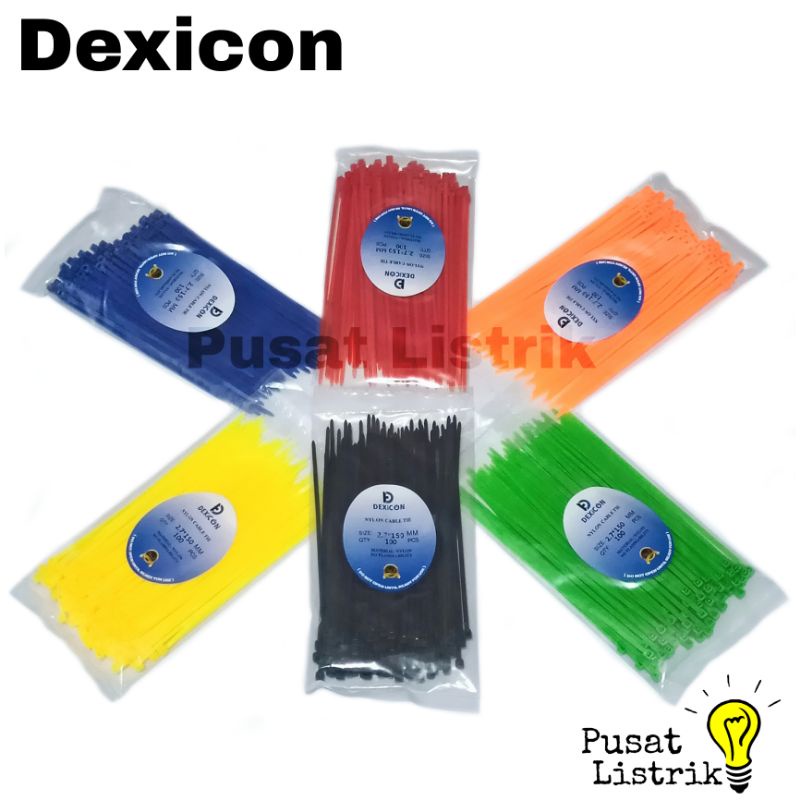 Kabel Ties 2,7x150mm Warna Hitam Dexicon Cable Ties 2.7x15cm Pengikat Kabel Warna Murah