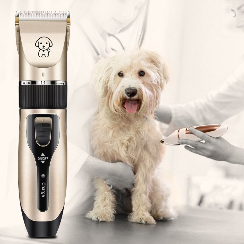 [TOSERBA_EMAK] - Pingfeifei Alat Cukur Elektrik Bulu Hewan Anjing Pet Grooming Rechargeable - K5 - Golden