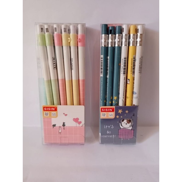 

SELUSIN ( 12 PCS ) Pensil Mekanik Sisin Animasi Lucu Fancy Ukuran 2.0mm
