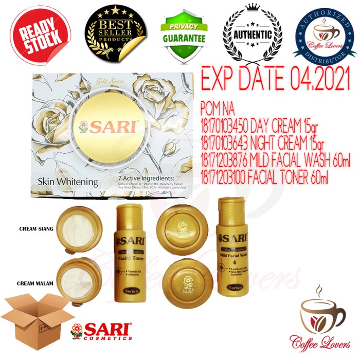 

SARI COSMETICS KRIM KREM CREAM GOLD SERIES NORMAL SKIN KULIT NORMAL