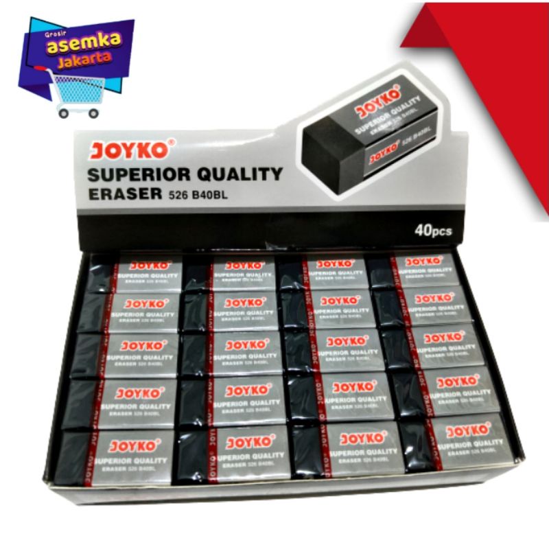 Penghapus pensil Joyko superior Quality Eraser 526 B40BL grosir isi 40pcs