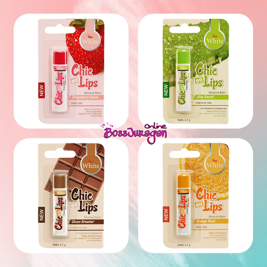 (BOSS) VIVA White Chic On Lips Moisture Balm  - 4,2g | Viva Lip Balm