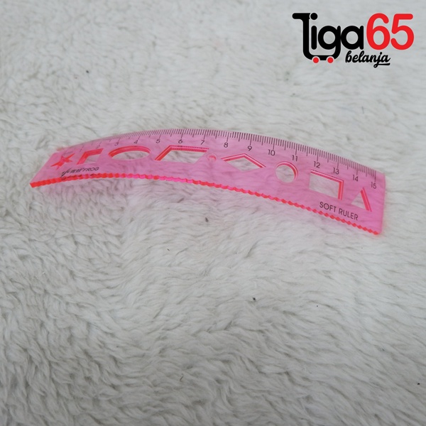 365 PENGGARIS 15CM #40907 Penggaris Plastik 15cm Warna Pastel Estetik