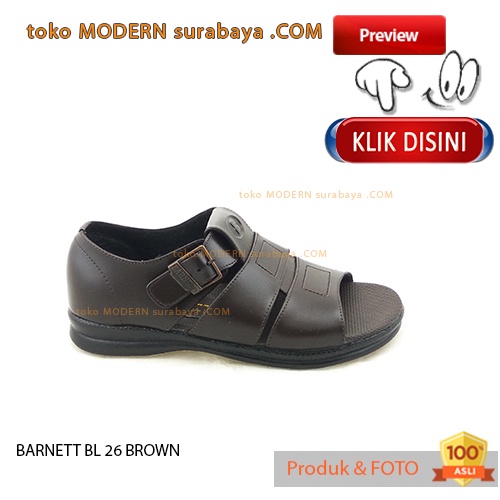 BARNETT BL 26 BROWN sepatu sandal casual sopan pria flip flop