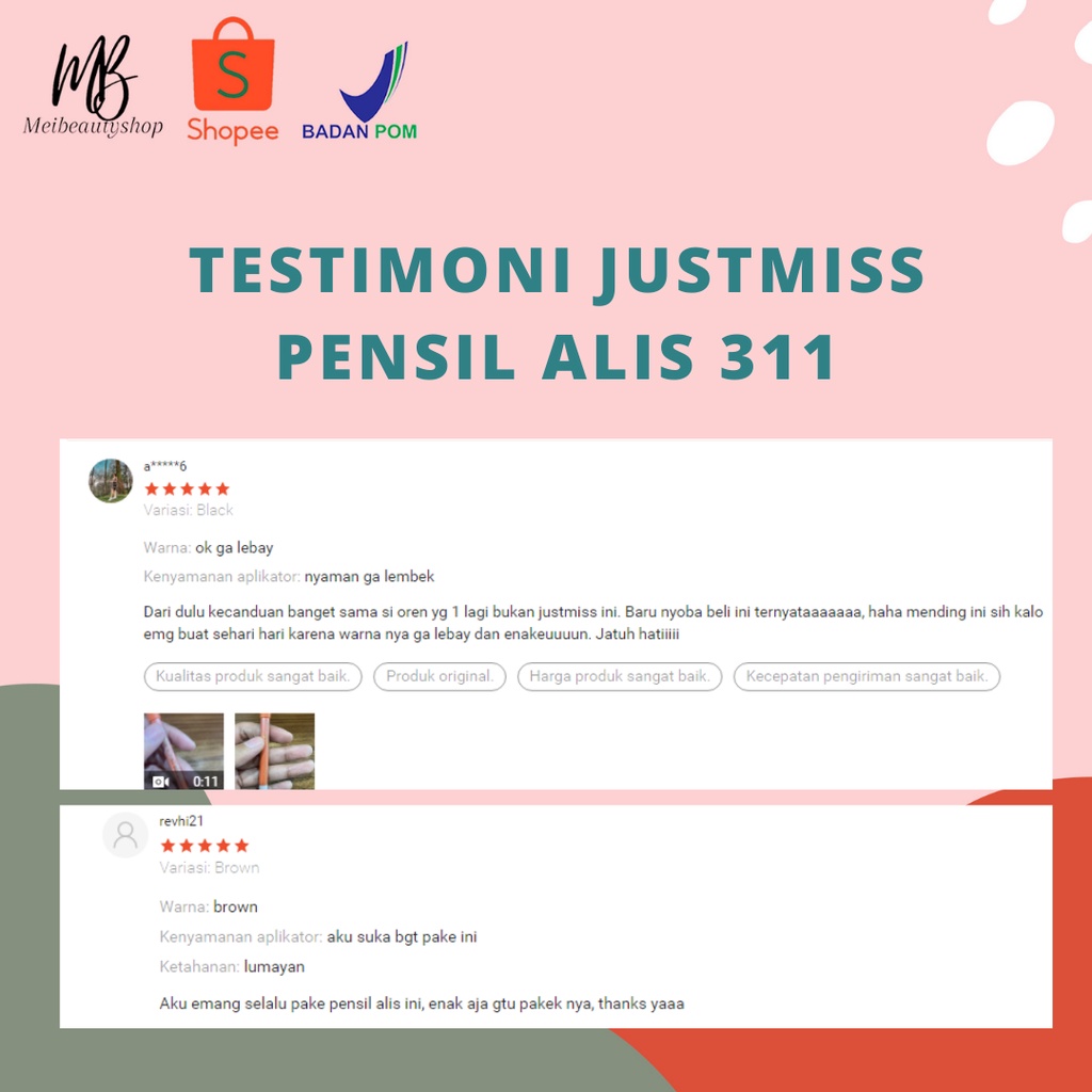 JUST MISS Pensil Alis Oren 311 / Eyebrow