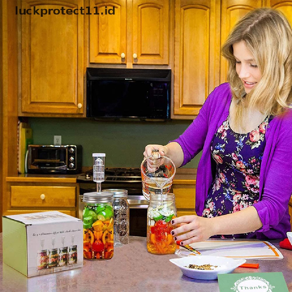 //HG&amp;ID// 86mm/70mm Wide Mouth Mason Jar Fermentation Lid Keep Food Submerged Kit .