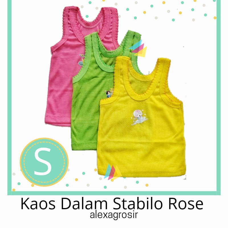 Singlet Bayi / Kaos Dalam Bayi/ Singlet Anak/ Kaos Dalam Anak, Murah Berkualitas Stabilo Enji S M L XL