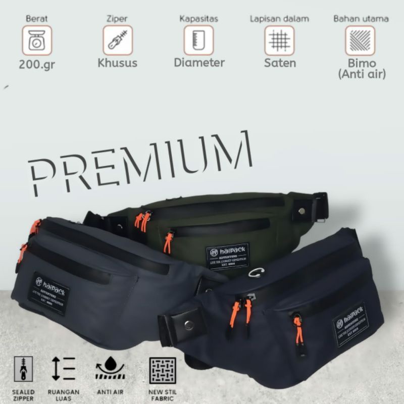 Tas Selempang Pria Anti Air Waistbag Hitam Polos Army Tactical Pria Waterproof/TasSelempangArmyTacticalPriaPremium/TasSlempangPinggangPahaBahuHandbagSlingbagLorengArmyTacticalOlahragaPriaTentaraMiliterPolisiKopasus