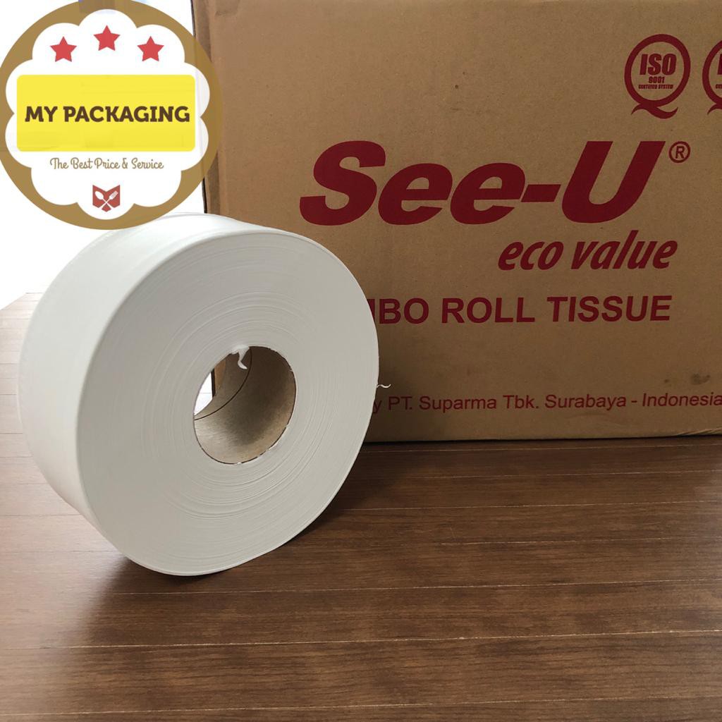 Tissue TOILET Jumbo Roll Tisu Tisue SEE-U 1200 Sheet 2 Ply | 1 Roll