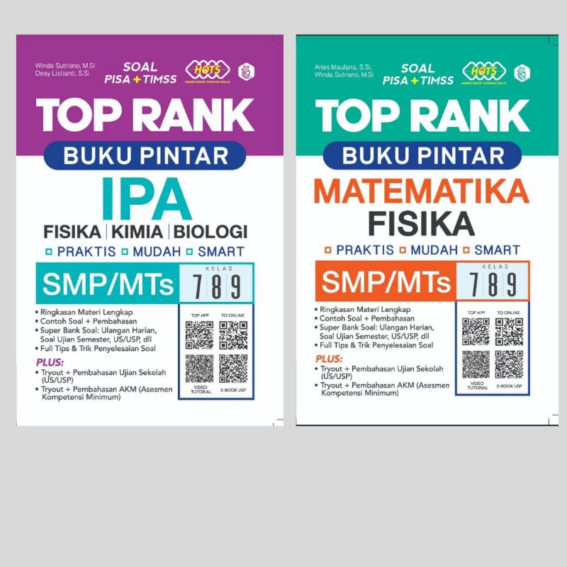 Top Rank Buku Pintar IPA &amp; Buku Pintar Matematika Fisika Untuk SMP/MTs 7,8,9