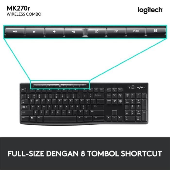 Logitech Keyboard Mouse MK270R ( Wireless )