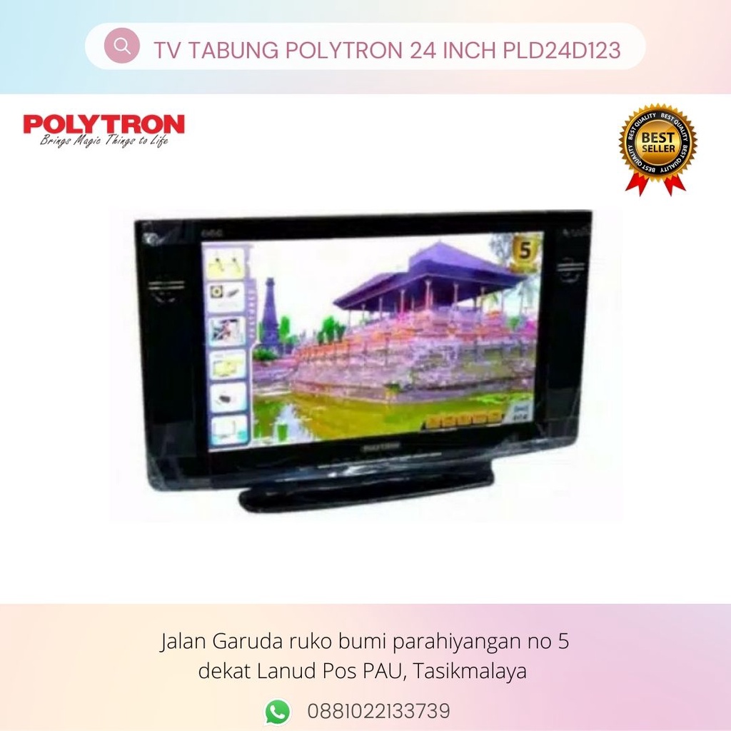 TV TABUNG POLYTRON 24 INCH PLD24D123