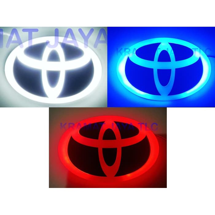 EMBLEM AKRILIK LAMPU LED 3 DIMENSI TOYOTA