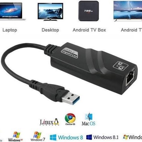 Converter USB 3.0 Ethernet Adapter USB To Lan Rj45 Adapter Network