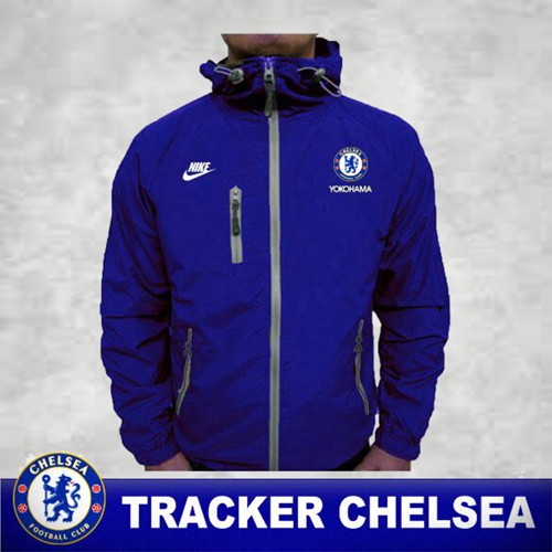 Jaket Hoodie Bola Tracker Chelsea The Blues Parasut Sporty Jual Beli Murah Jaket Bola Grade Original