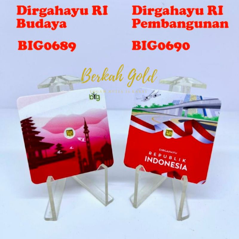 ❤BIG GOLD EMAS MINI 0.01 - 0.025 GR PVC GIFT SERIES DIRGAHAYU