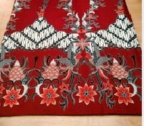 Kain Batik Solo Motif Parang Print Biru Dan Merah