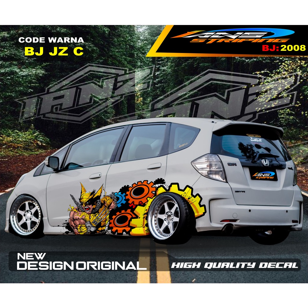 STICKER DECAL MOBIL HONDA JAZZ MOBILIO AGYA AYLA / STIKER VARIASI BODY SAMPING MOBIL AYLA / STIKER MOBIL TERMURAH / VARIASI STIKER MOBIL TERBARU / STIKER MOBIL