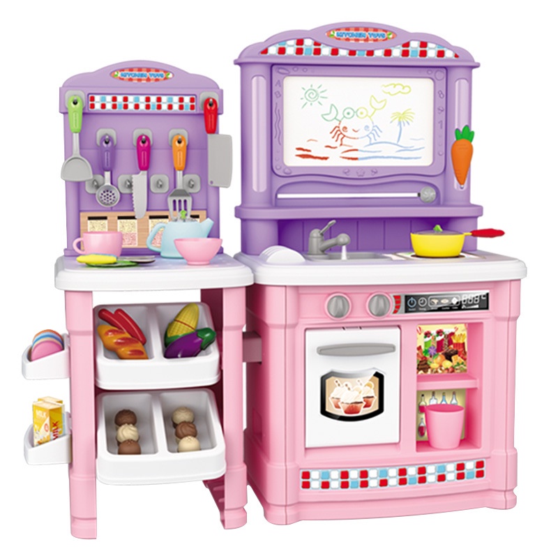 Kitchen Scandinavian MAINAN MASAK MASAKAN ANAK Purple Pink / Brown Playset Kitchen Nomina Mainan Edu
