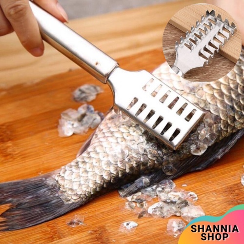 A89 [Stainless ] Pembersih Sisik Ikan Stainless / Serutan Pisau Sisik Ikan Stainless Steel