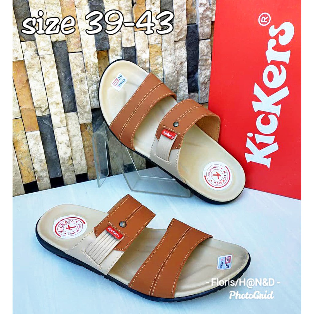 Sandal Kulit Pria / Sandal Slide / Sandal Casual Pria /  Sandal Slop (SELOP Kombinasi PRIA)