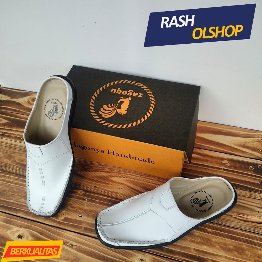 Sepatu Sandal pria kulit asli Selop Bustong Pria Terbaru