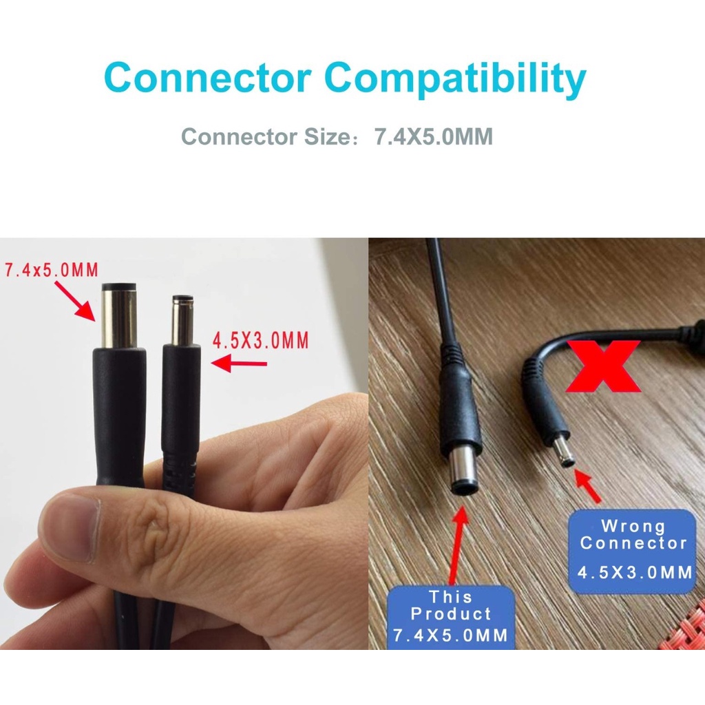( ORIGINAL )Ac Adapter Charger Laptop Dell Vostro 1000 1220 1310 1320 1400 1500 1510 1520 1710 1720 2510 A840 A860 19.5V 3.34A 65W 7.4*5.0MM Gratis Kabel Power