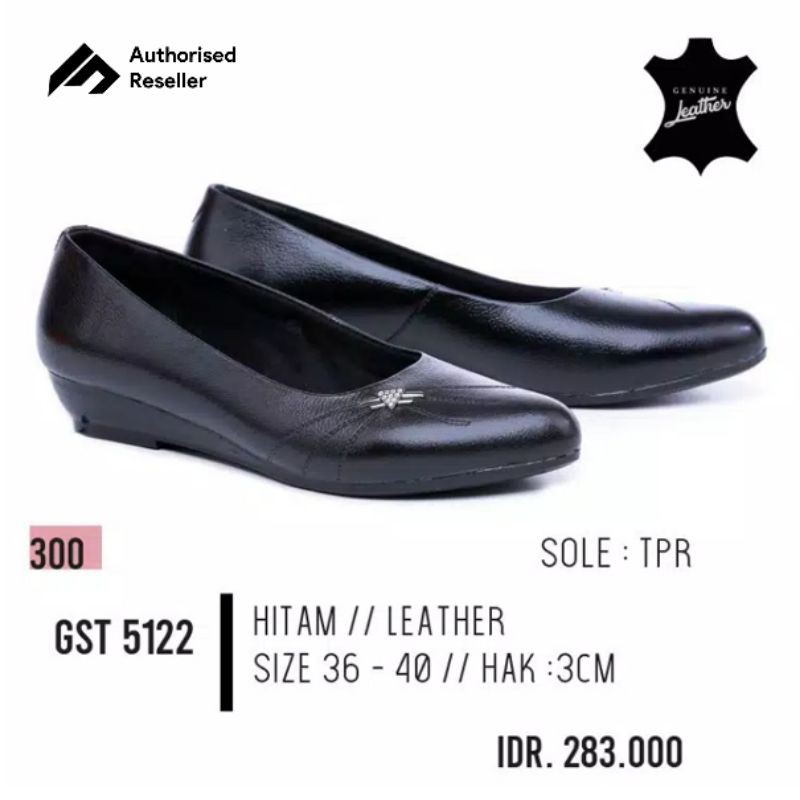 WEDGES GARSEL GST 5122 - SEPATU FORMAL WANITA PANTOFEL WANITA